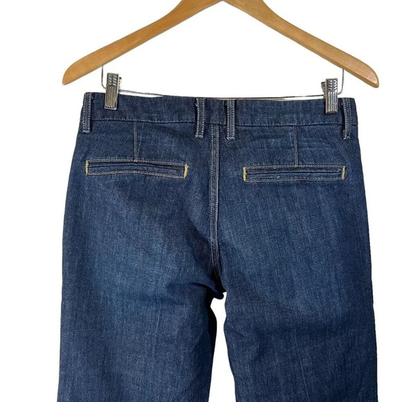 Old Navy NWT Flared Jeans Mid Rise Medium Wash Stretch Cotton Blend Denim Bottom - Picture 4 of 7